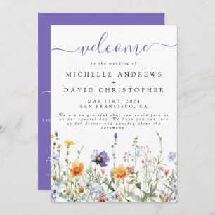 Wildflower Field Wedding Program