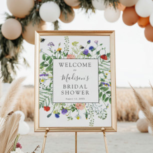 Wildflower Fields Bridal Shower Welcome Sign