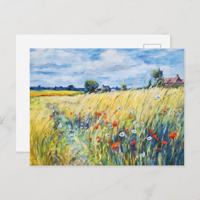 Wildflower Fields by the Havel River Postcard (Front/Back)