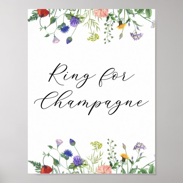 Wildflower Fields Ring for Champagne Sign (Front)