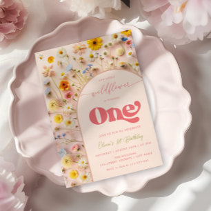 Wildflower First Birthday Invitation