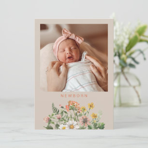 Wildflower First Year Banner Flag   Wildflower Invitation