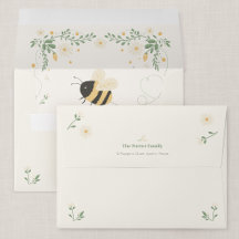 Wildflower Flight Bumble Bee 5x7 Envelope