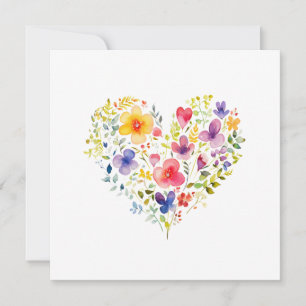 Wildflower Floral All Occasion Note Card Blank
