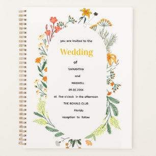Wildflower Floral Arch Garden Party Invitation Planner