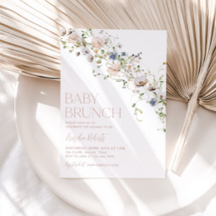 Wildflower Floral Baby Brunch Invitation
