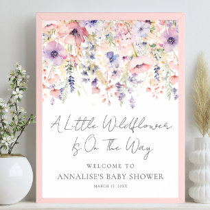 Wildflower Floral Baby Shower Poster