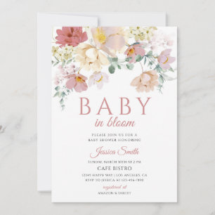 Wildflower Floral Baby Shower Set Invitation