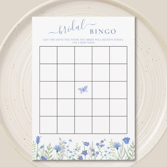Wildflower Floral Bridal Shower Bingo Game Cards (Creator Uploaded)