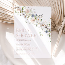 Wildflower Floral Bridal Shower Invitation