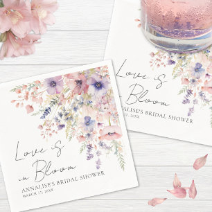 Wildflower Floral Bridal Shower Napkins