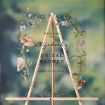Wildflower | Floral Bridal Shower Welcome Acrylic Sign<br><div class="desc">Featuring beautiful soft wildflowers in an array of colours. So romantic and lovely! Shades of pink and light neutrals combine for a fresh take on modern whimsy. Iris mauve is such a heavenly hue that provides a perfect base for a chic spring or summer event — ​and it plays so...</div>