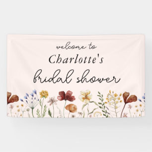 Wildflower Floral Bridal Shower Welcome Banner