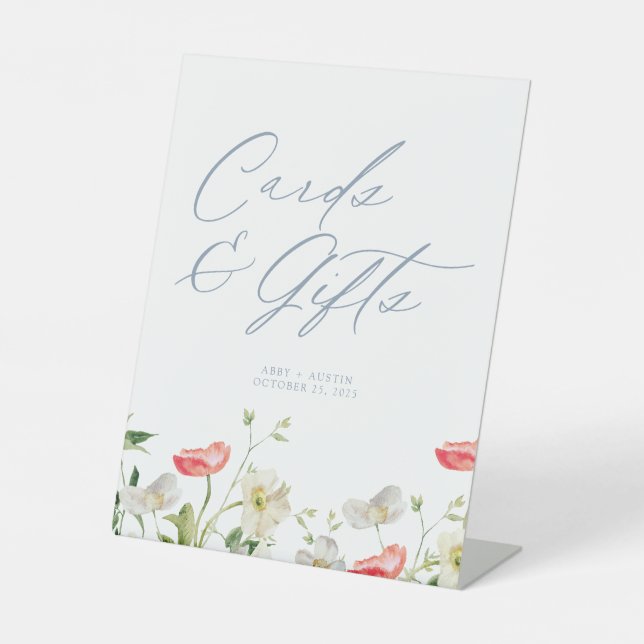 Wildflower Floral Cards and Gifts Pedestal Sign (Front)