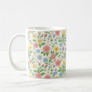 Wildflower Floral Ceramic Coffee Mug | Cottagecore