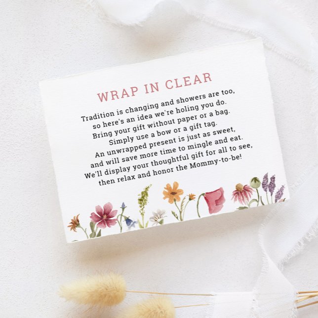 Wildflower Floral Display Shower Wrap in Clear Enclosure Card (Creator Uploaded)