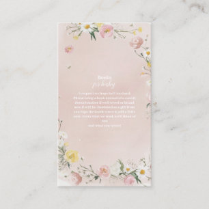 Wildflower Floral Frame  Books for Baby Enclosure Card