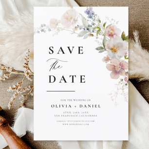 Wildflower Floral Garden Boho Save the Date