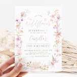 Wildflower Floral Girls 2nd Birthday Invitation<br><div class="desc">Our Little Wildflower is turning 2! A pretty wildflower theme for your little girls floral 2nd birthday party! Featuring pink and purple wildflower floral design with a modern script font.</div>