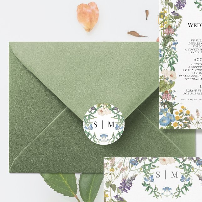 Wildflower Floral Meadow Spring Wedding Seals (Creator Uploaded)