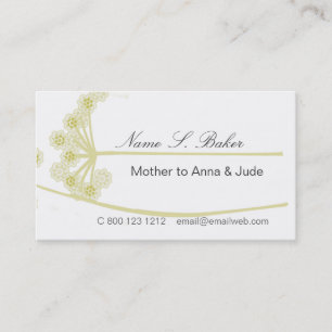 Wildflower Floral  Modern Professional Mummy Business Card