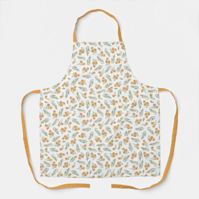 Wildflower Floral Pattern Apron (Front)