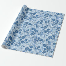 Wildflower Floral Pattern in Blue