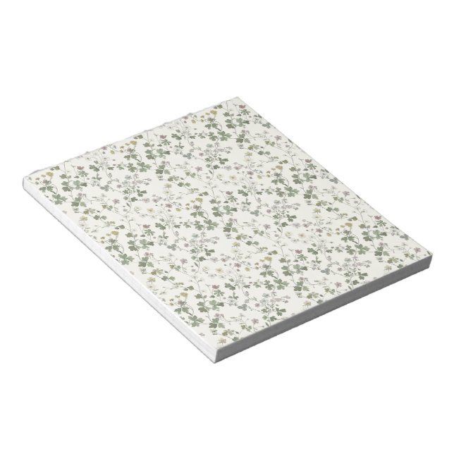 Wildflower floral pattern notebook notepad (Angled)