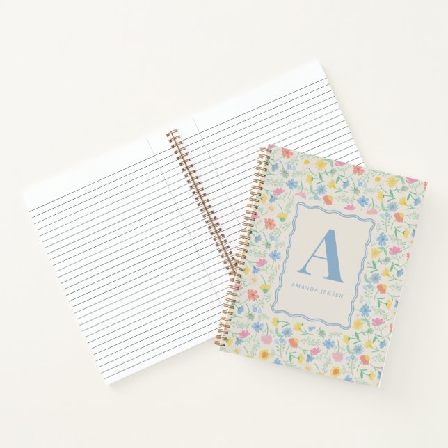 Wildflower Floral Personalised  Notebook (Inside)
