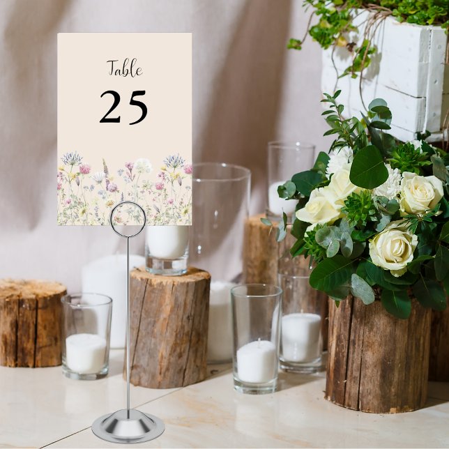 Wildflower Floral Small Table Number (Creator Uploaded)