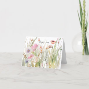 Wildflower Floral Thank You Card