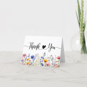 Wildflower Floral Thank You Card