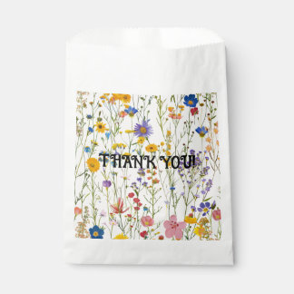 Wildflower Floral Theme Favour Candy Bags