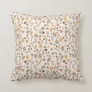 Wildflower Floral  Throw Pillow