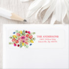 Wildflower Floral Watercolor Return Address