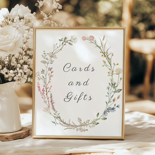 Wildflower Floral Wedding Greenery Cards and Gifts Poster (Creator Uploaded)