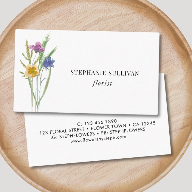 Wildflower Florist Business Card (Creator Uploaded)