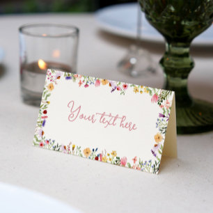 Wildflower Food Tent Place Card