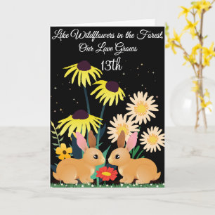 Wildflower Forest 13th Anniversary for Husband Card