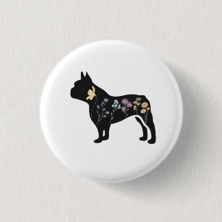 Wildflower French Bulldog 3 Cm Round Badge