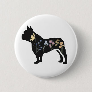 Wildflower French Bulldog 6 Cm Round Badge