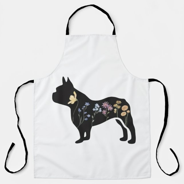 Wildflower French Bulldog Apron (Front)