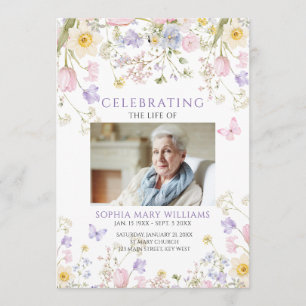 Wildflower Funeral Order of Service Program