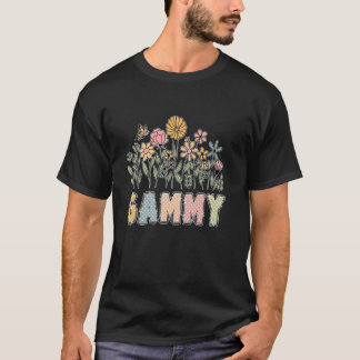 Wildflower Gammy Christmas Women Grandma Matching  T-Shirt