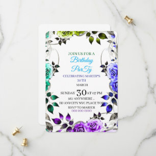 Wildflower Garden Birthday Invitation: Editable Fl Save The Date