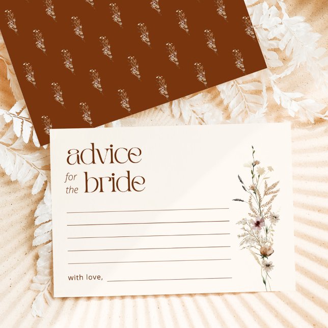 Wildflower Garden Blooms Advice for the Bride Enclosure Card (Creator Uploaded)