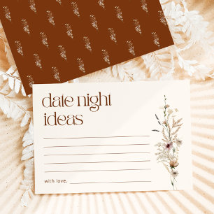 Wildflower Garden Blooms Date Night Ideas Enclosure Card