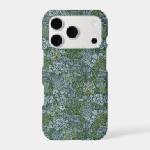 Wildflower Garden Blue & Sage Green Phone Case