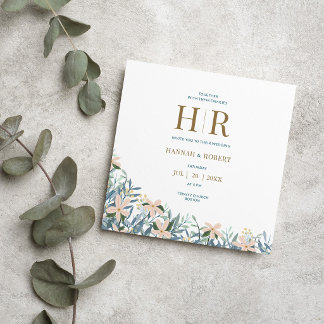 Wildflower Garden Boho Modern Wedding Invitation