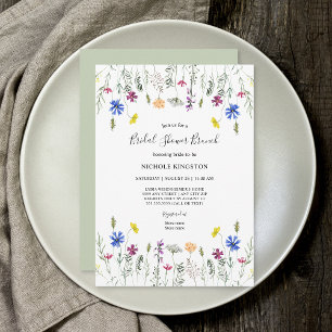 Wildflower Garden Bridal Shower Brunch Invitation